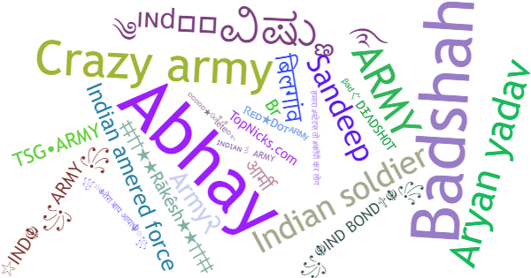 Apodos para IndianArmy