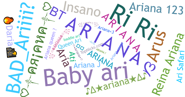 Apodos para Ariana